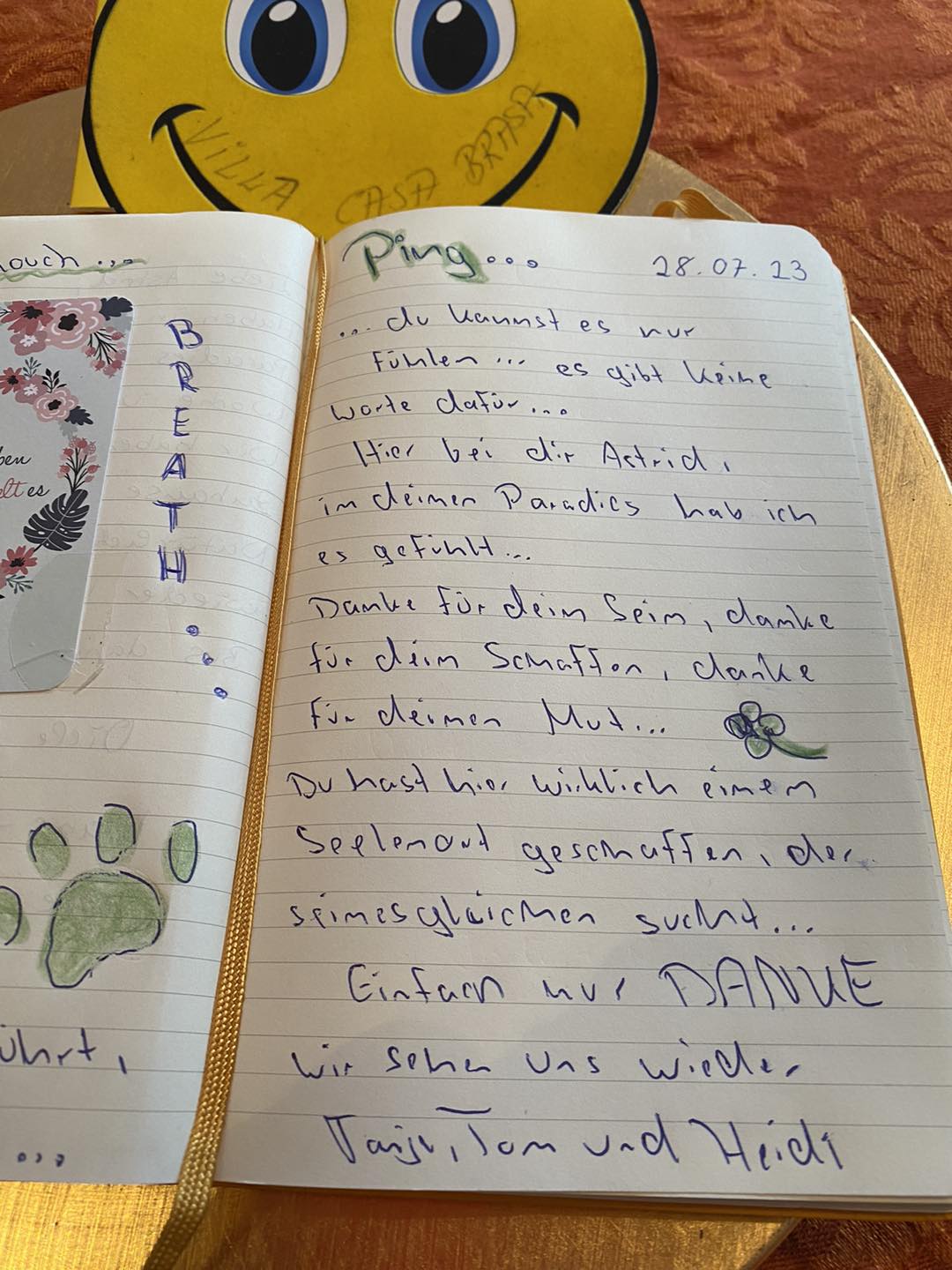 Gästebucheintrag Villa Casa Brasa